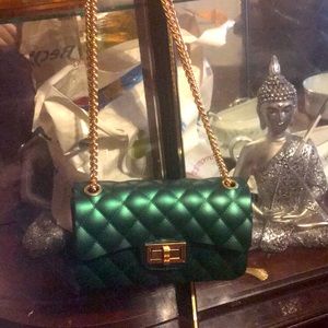 Green vintage small clutch purse